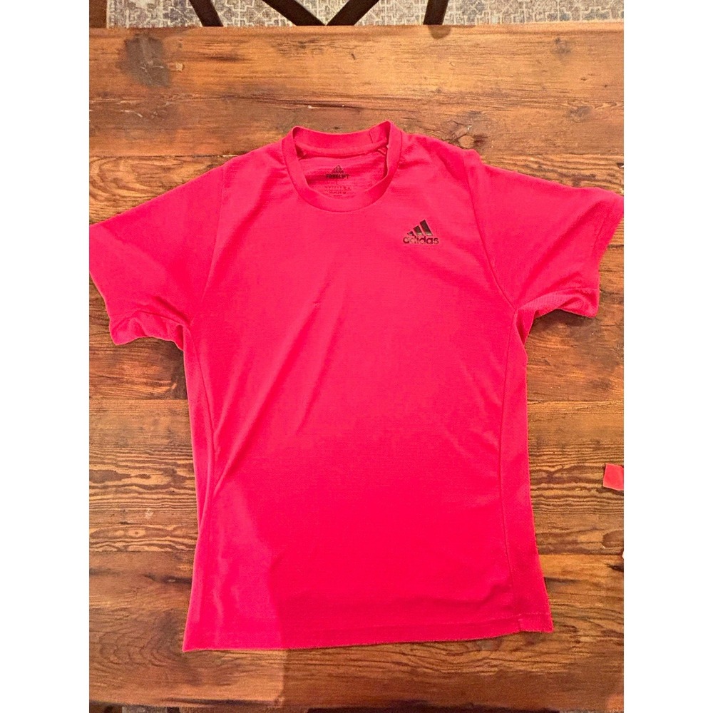 adidas FreeLift Heat.RDY Men's T-Shirt Crew Neck Breathable Poly L Pink